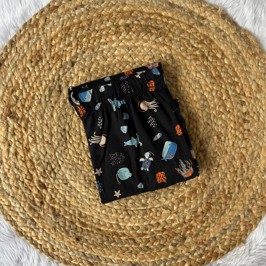 Black Animals Lounge Pant