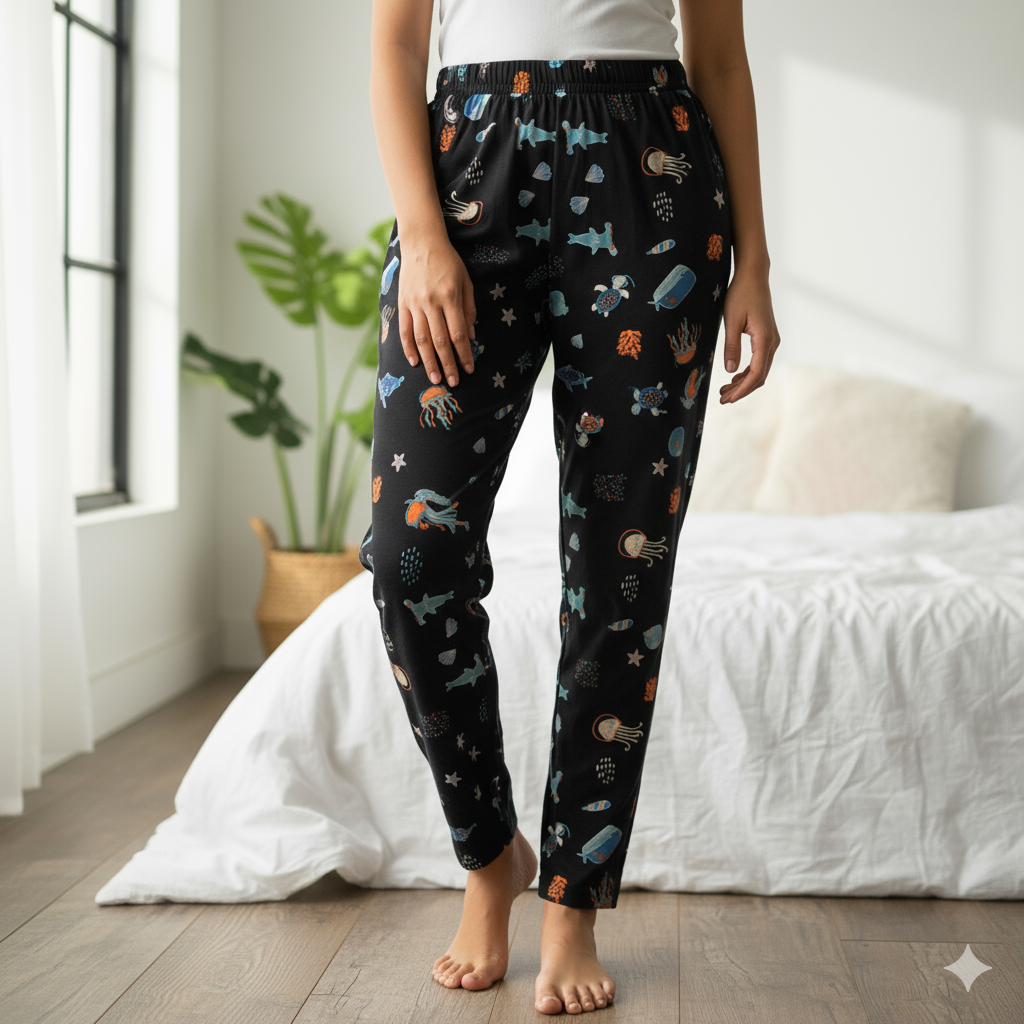 Black Animals Lounge Pant