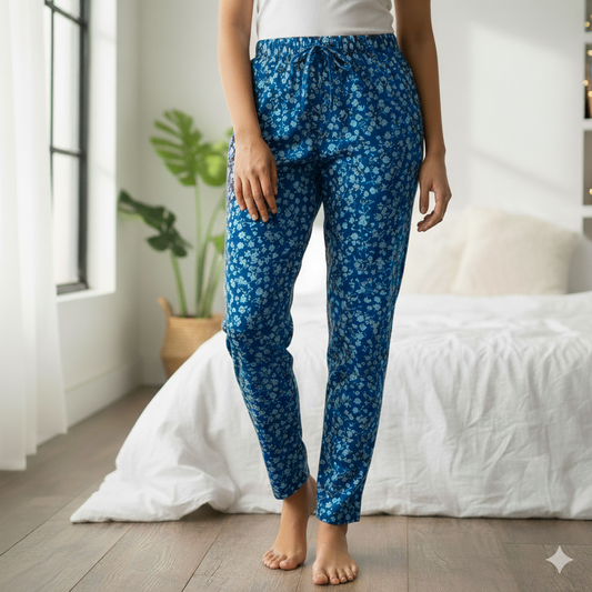 Blue Floral Lounge Pant