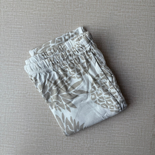 Cream Flowers Lounge Pant
